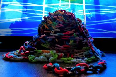 Open 10,000 knitted chain links focus prayer for modern slavery victims 